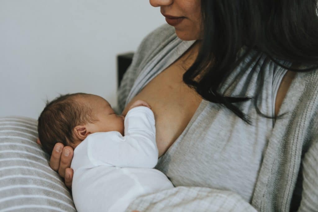 Mother breastfeeding her baby