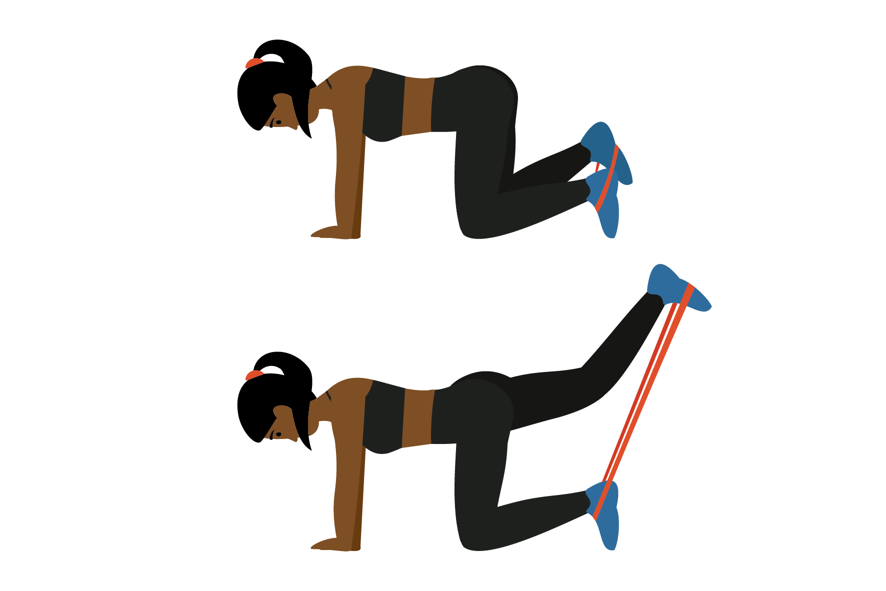 Bandes élastiques exercices pour muscler son fessier Anform